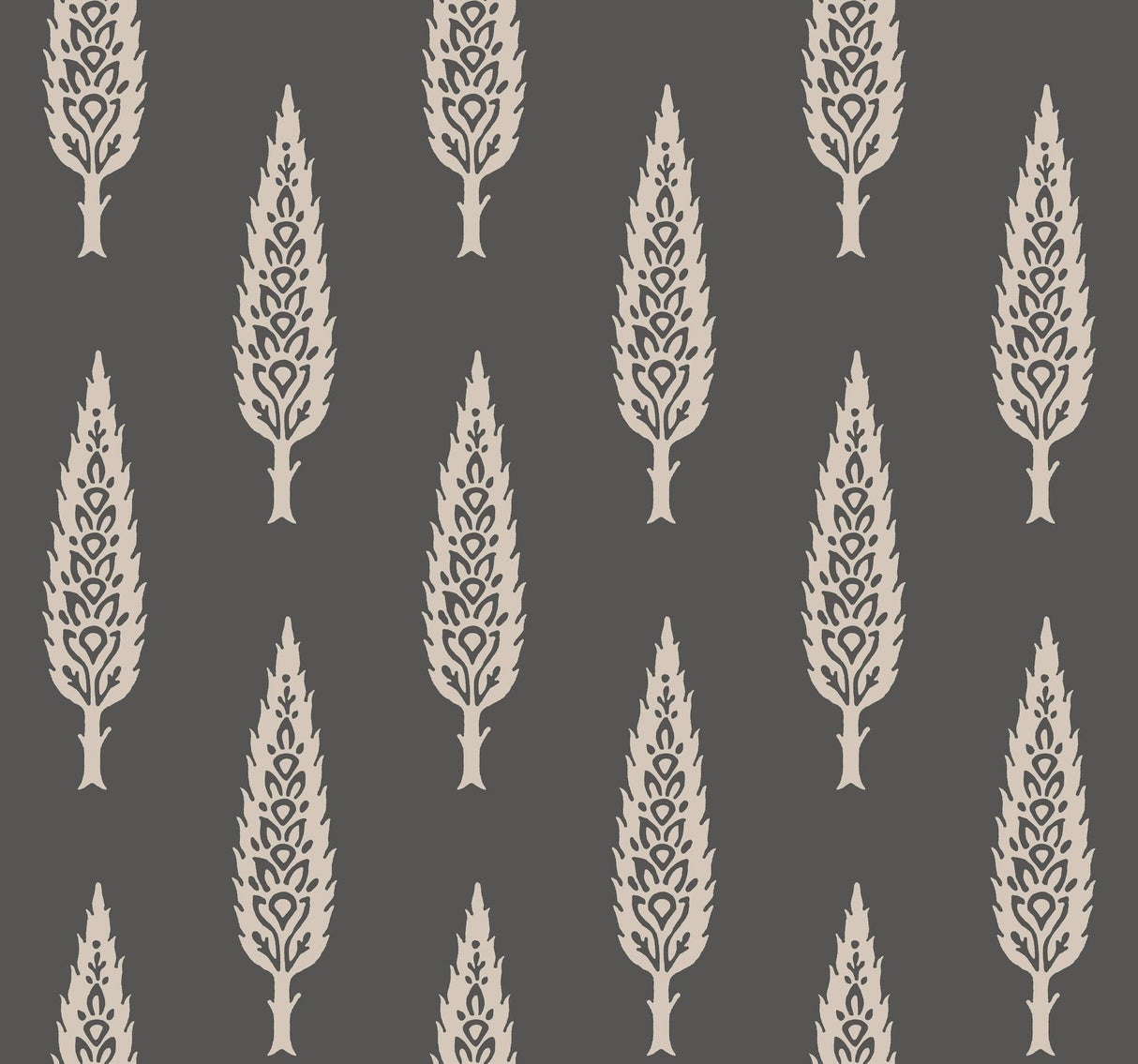 York Juniper Tree Black/Taupe Wallpaper