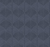 York Palm Thatch Navy Wallpaper