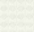 York Palm Thatch White/Gray Wallpaper