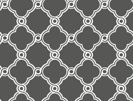 York Open Trellis Gray Wallpaper