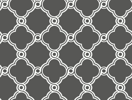 York Open Trellis Gray Wallpaper