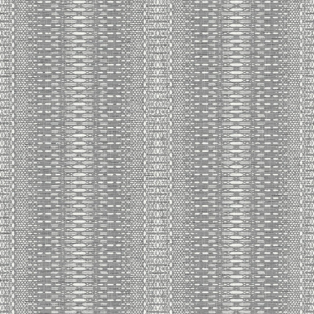 York Market Stripe Black Wallpaper