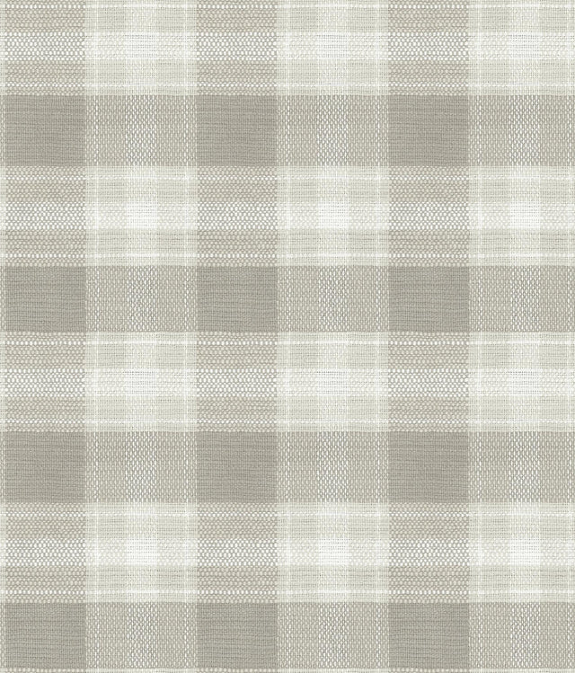 York Woven Buffalo Check Linen Wallpaper