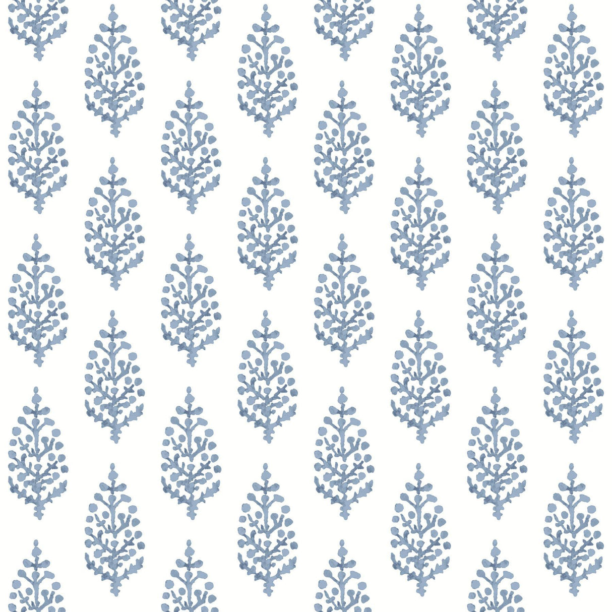 York Paisley On Calico Blue Wallpaper