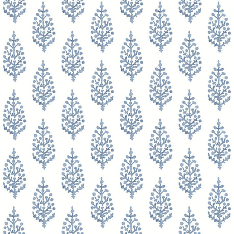 York Paisley On Calico Blue Wallpaper