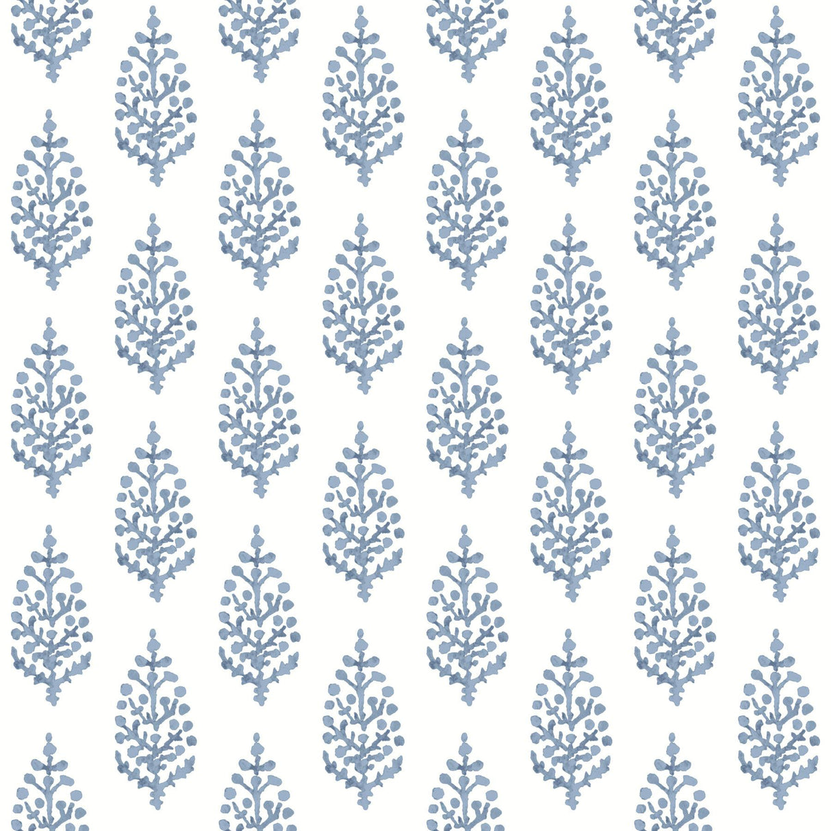 York Paisley On Calico Blue Wallpaper