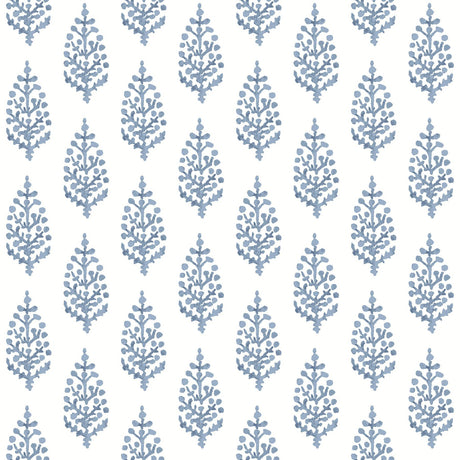 York Paisley On Calico Blue Wallpaper