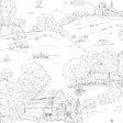 York Pasture Toile Black/White Wallpaper