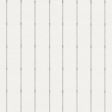 York In Stitches Stripe Black/Cream Wallpaper