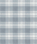 York Woven Buffalo Check Blue Wallpaper