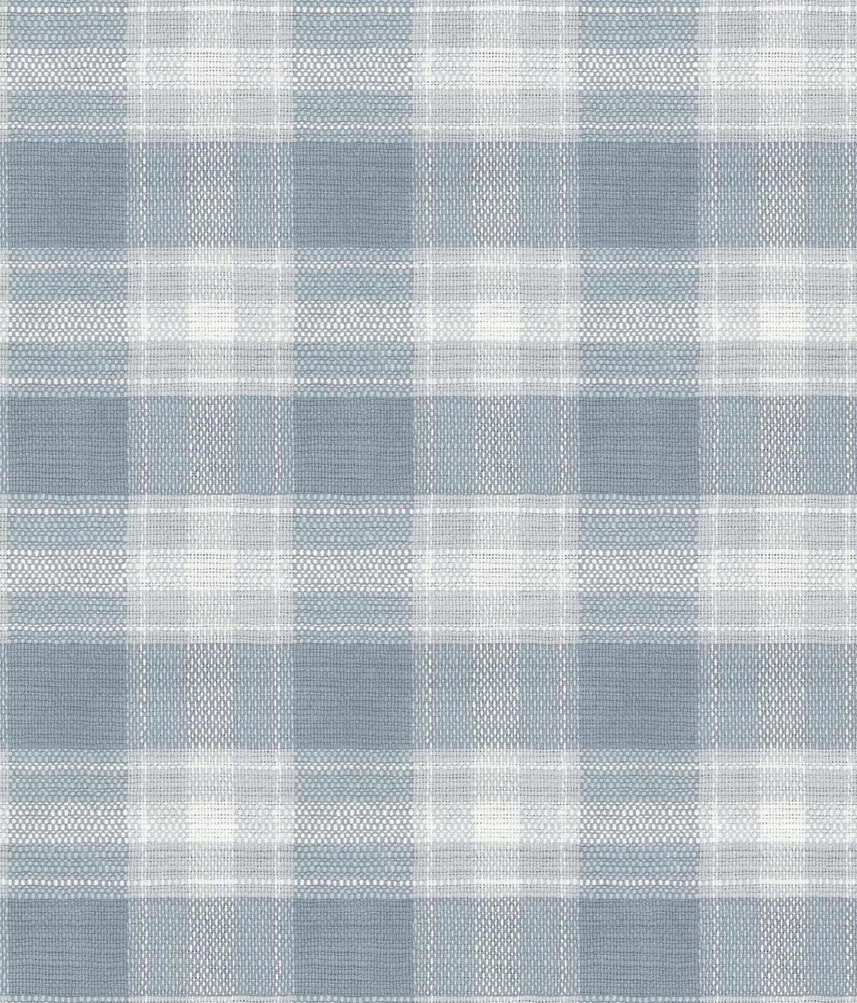 York Woven Buffalo Check Blue Wallpaper