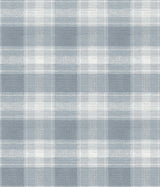 York Woven Buffalo Check Blue Wallpaper