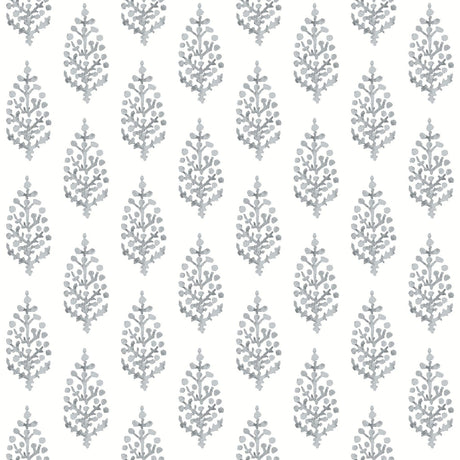 York Paisley On Calico Gray Wallpaper