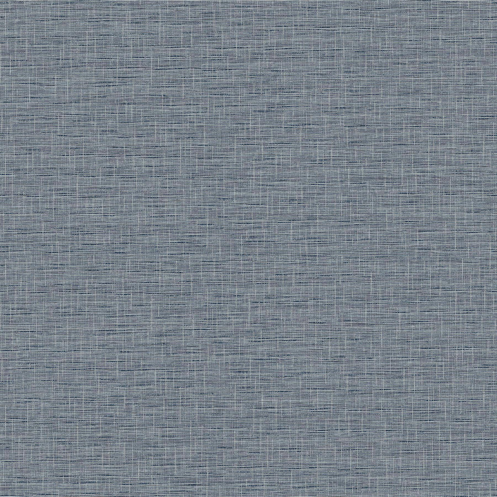 York Silk Linen Weave Navy Wallpaper