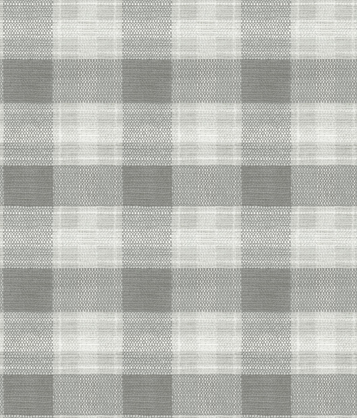 York Woven Buffalo Check Gray Wallpaper