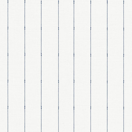 York In Stitches Stripe Navy/Cream Wallpaper