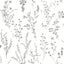 York Wildflower Sprigs Black/White Wallpaper