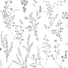 York Wildflower Sprigs Black/White Wallpaper
