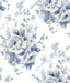 York Heritage Rose Navy/White Wallpaper