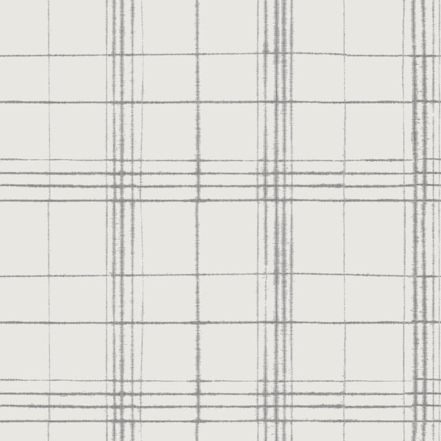York Farmhouse Plaid Beige/Gray Wallpaper
