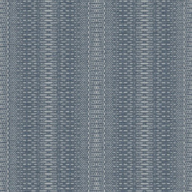 York Market Stripe Navy Wallpaper