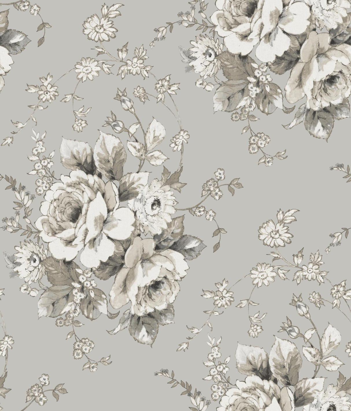 York Heritage Rose Taupe/Linen Wallpaper