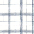 York Farmhouse Plaid Navy/White Wallpaper