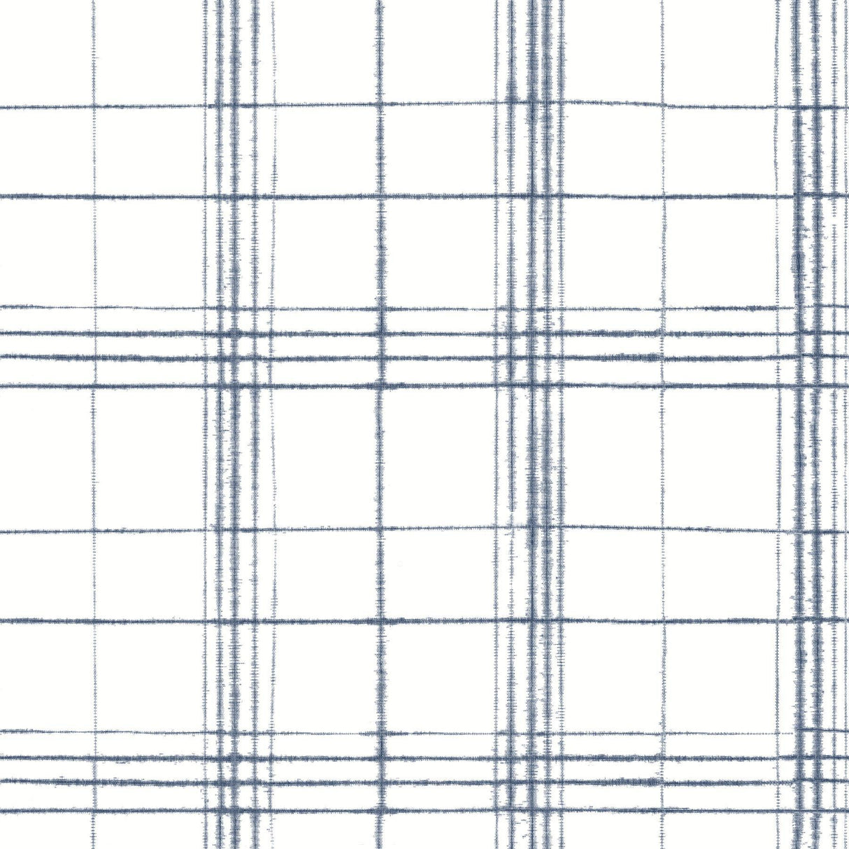 York Farmhouse Plaid Navy/White Wallpaper