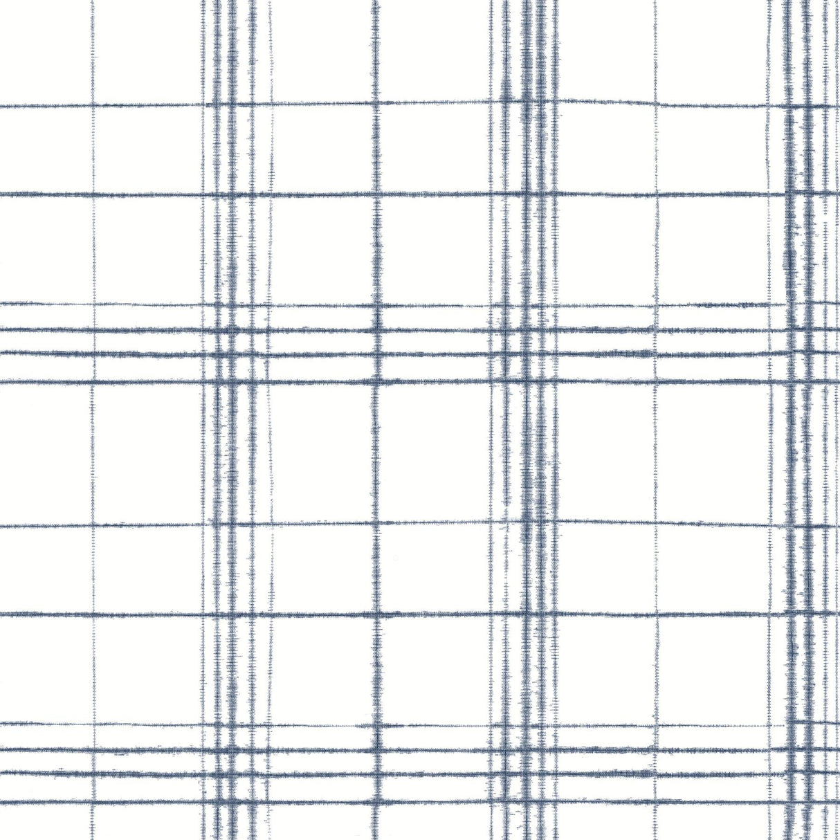 York Farmhouse Plaid Navy/White Wallpaper