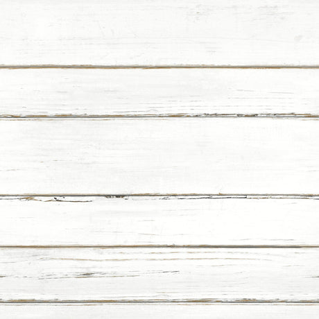York Shiplap Planks White Wallpaper