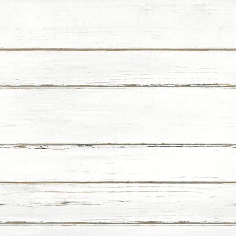 York Shiplap Planks White Wallpaper