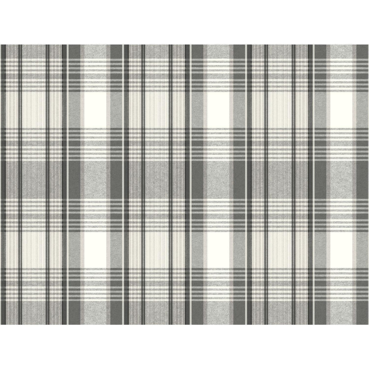 York Bartola Plaid Blacks Wallpaper