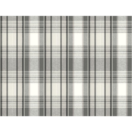 York Bartola Plaid Blacks Wallpaper