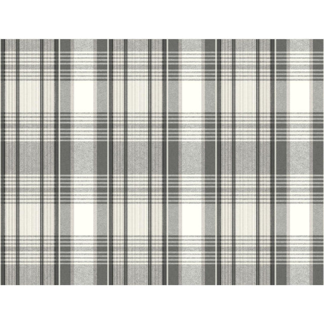 York Bartola Plaid Blacks Wallpaper