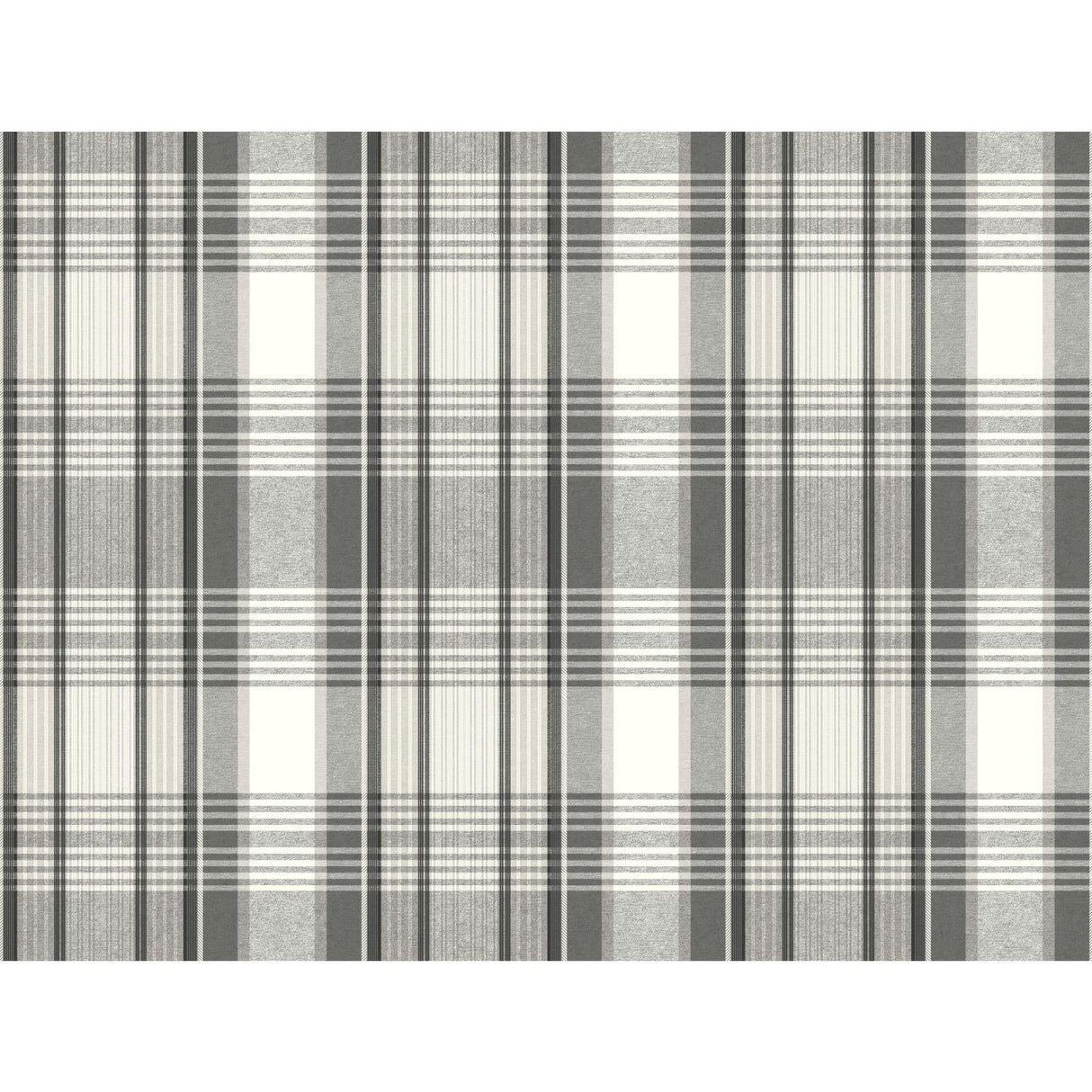 York Bartola Plaid Blacks Wallpaper