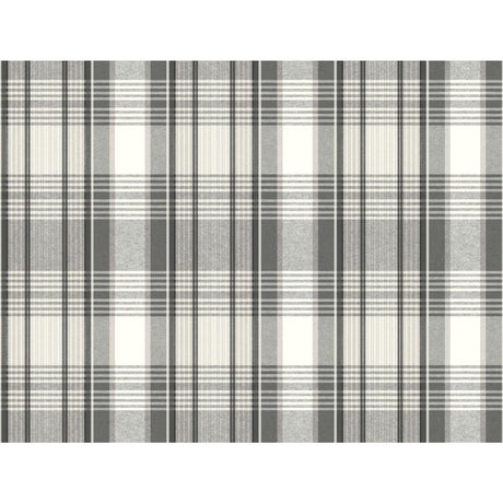 York Bartola Plaid Blacks Wallpaper