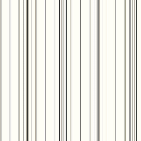 York Wide Pinstripe Black/Bronze Wallpaper