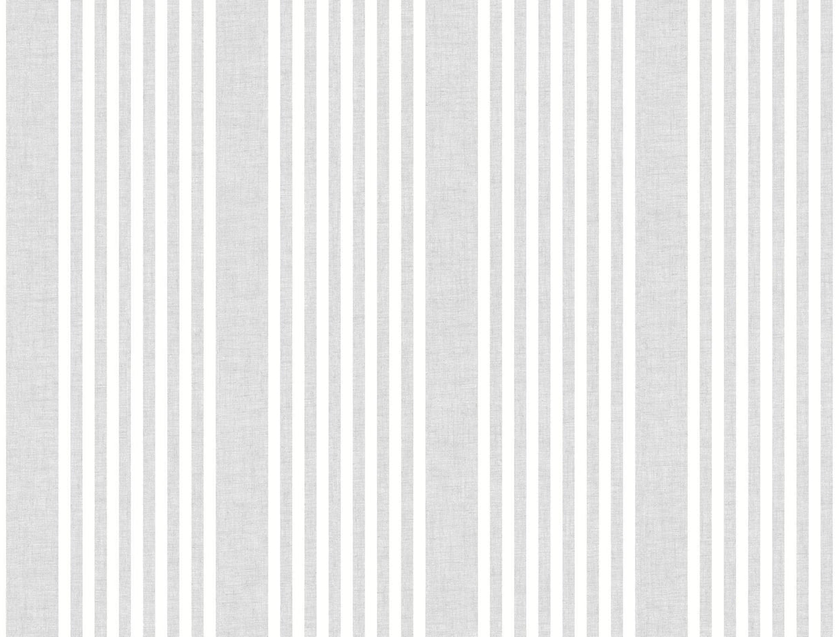 York French Linen Stripe Gray Wallpaper