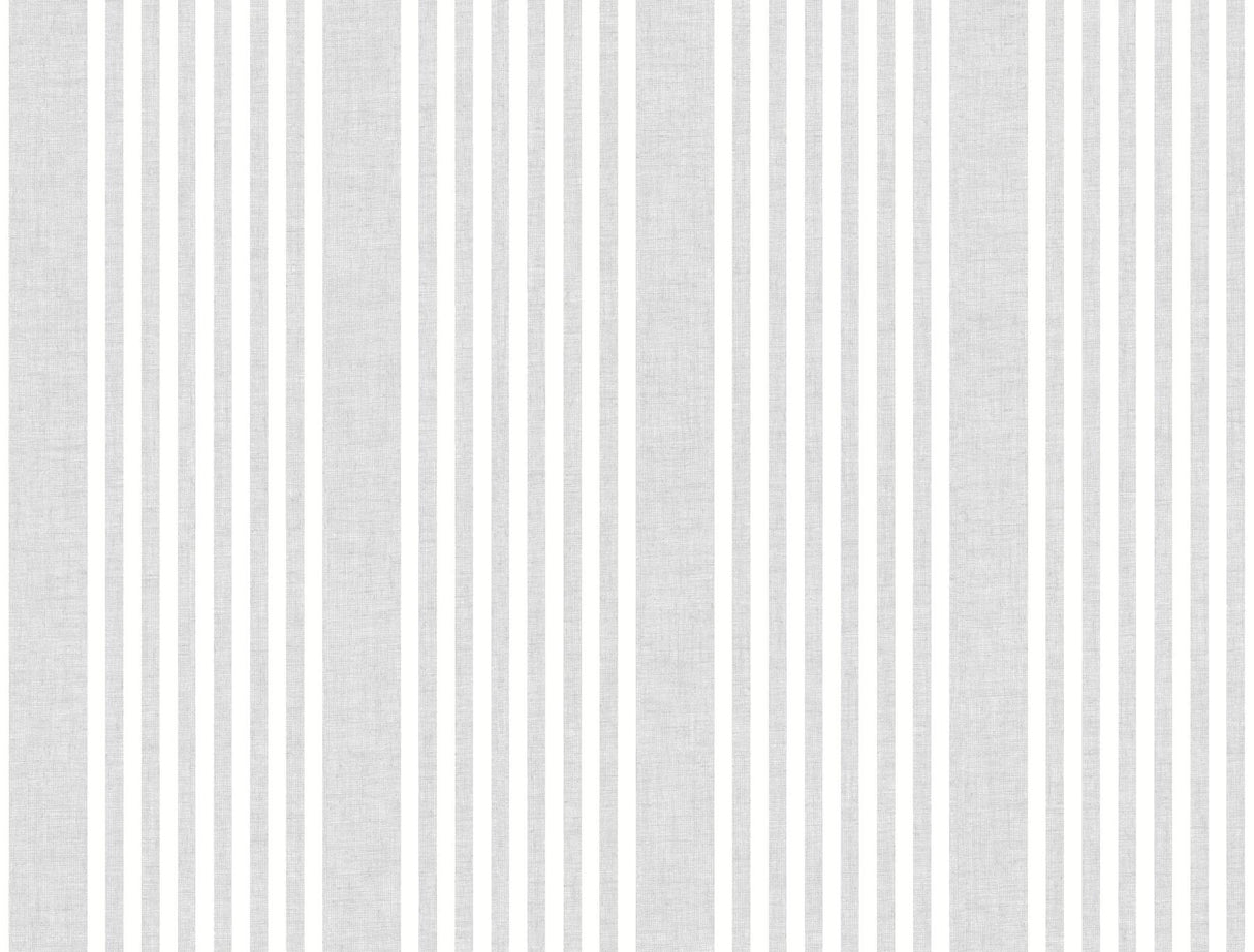 York French Linen Stripe Gray Wallpaper