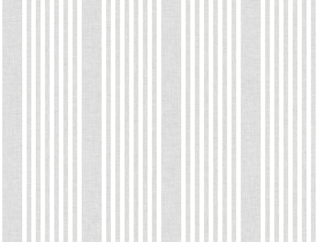 York French Linen Stripe Gray Wallpaper