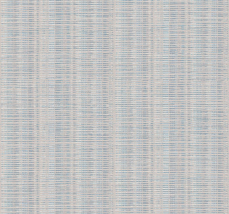 York Broken Boucle Stripe Putty/Blue Mix Wallpaper