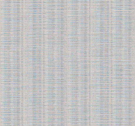 York Broken Boucle Stripe Putty/Blue Mix Wallpaper
