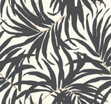 Ashford House Bali Leaves Off White Wallpaper