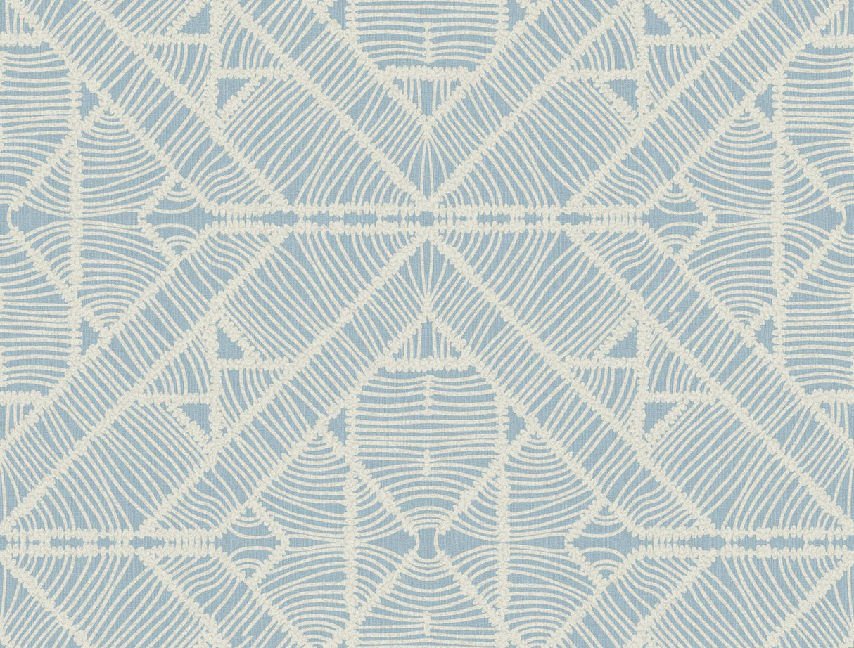 York Diamond Macrame Blue Wallpaper