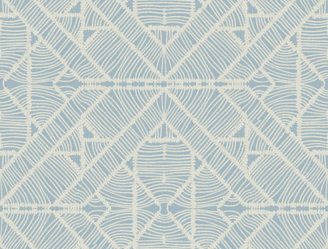 York Diamond Macrame Blue Wallpaper