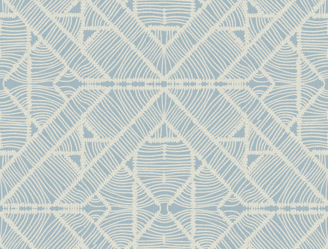 York Diamond Macrame Blue Wallpaper