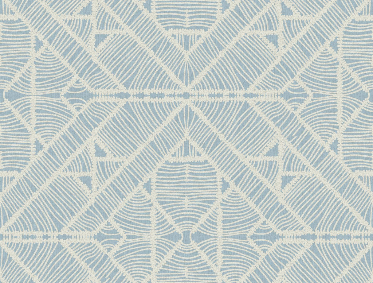 York Diamond Macrame Blue Wallpaper