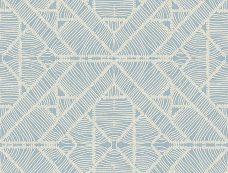 York Diamond Macrame Blue Wallpaper