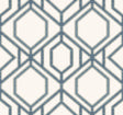 York Sawgrass Trellis White/Blue Wallpaper