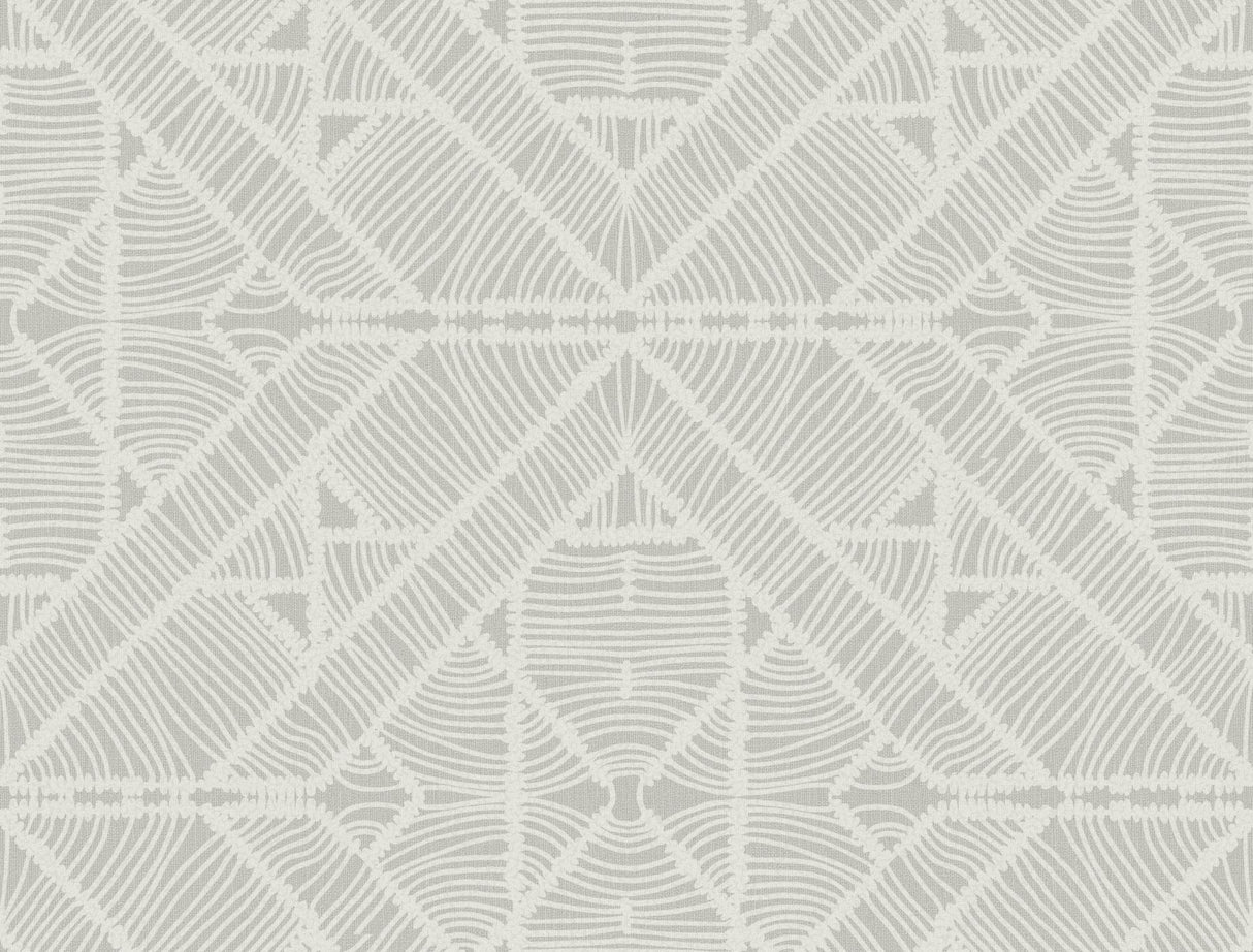 York Diamond Macrame Gray Wallpaper
